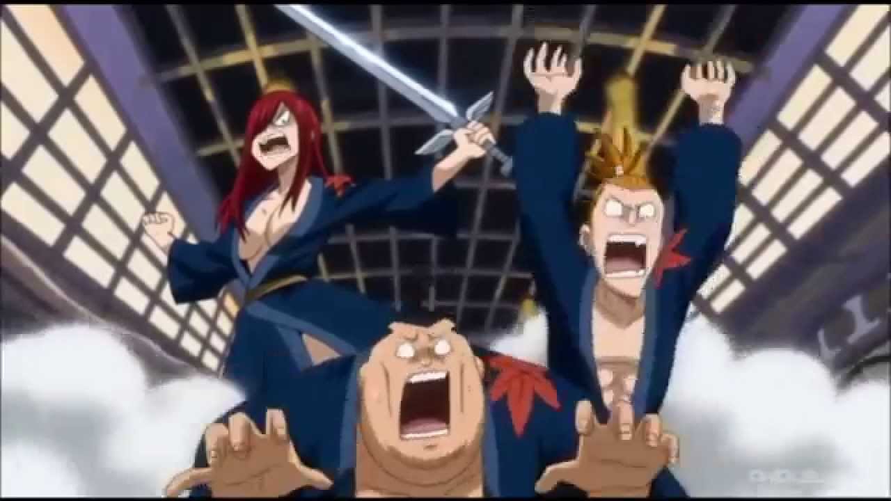 Приколы хвост феи 12 (под музыку)