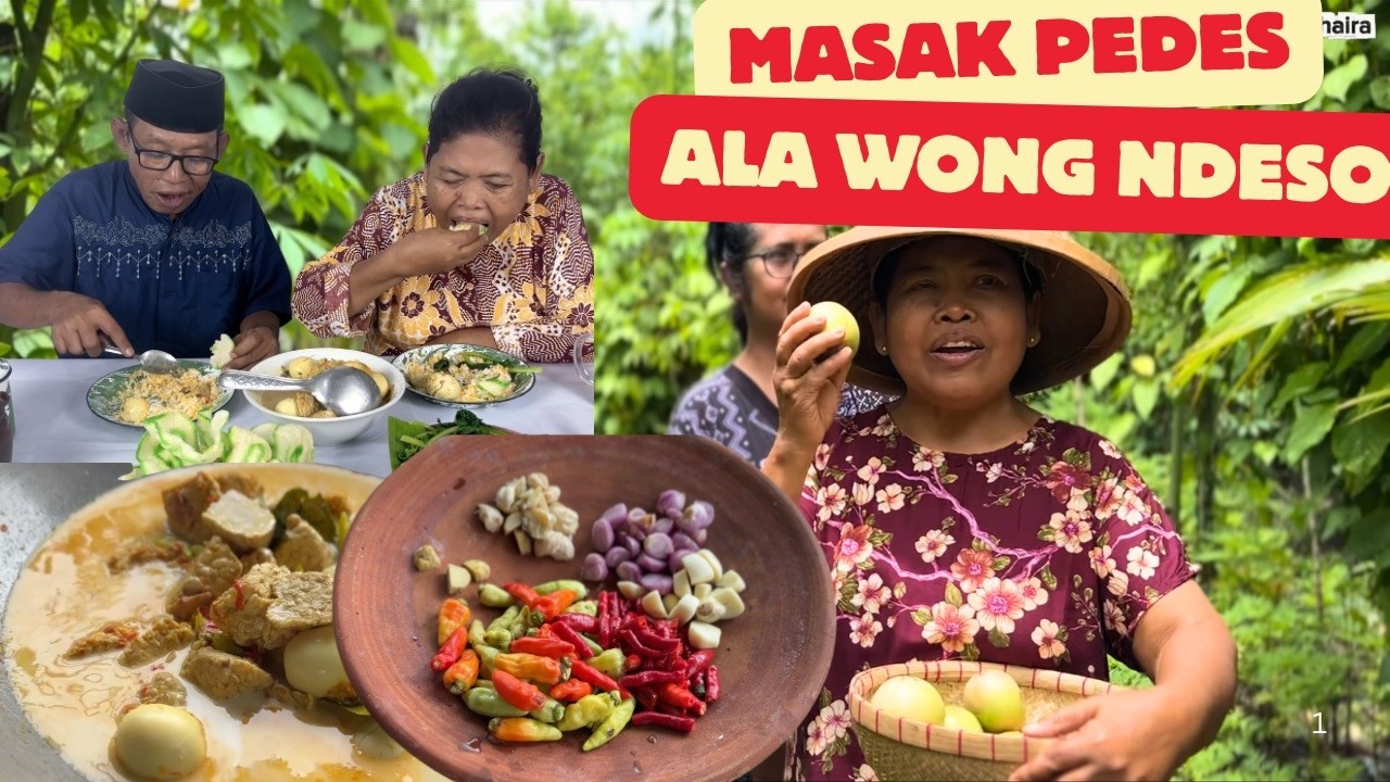 Masak pedes ala wong Ndeso , Bahan seadanya tinggal cari di kebun🌿