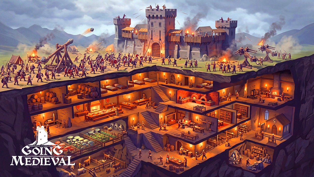 I Built an Entire Fortress Underground | Going Medieval