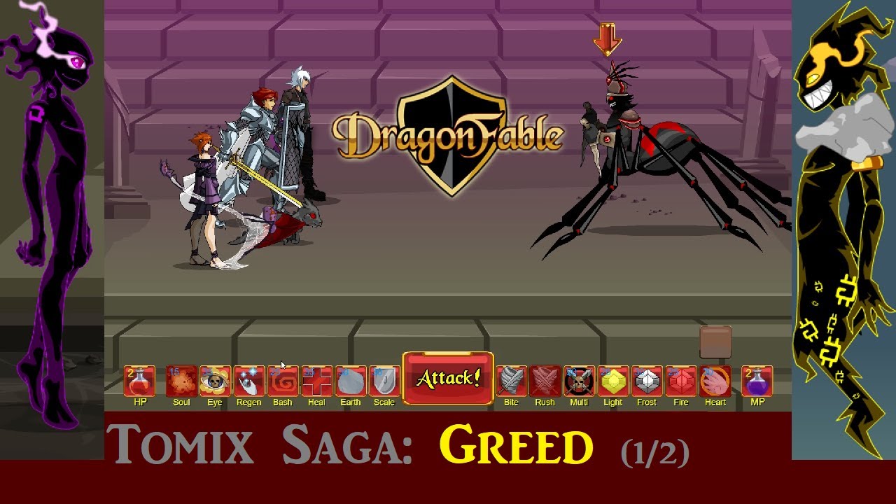 DragonFable Let's Play #09 - Tomix Saga: Greed (1/2)
