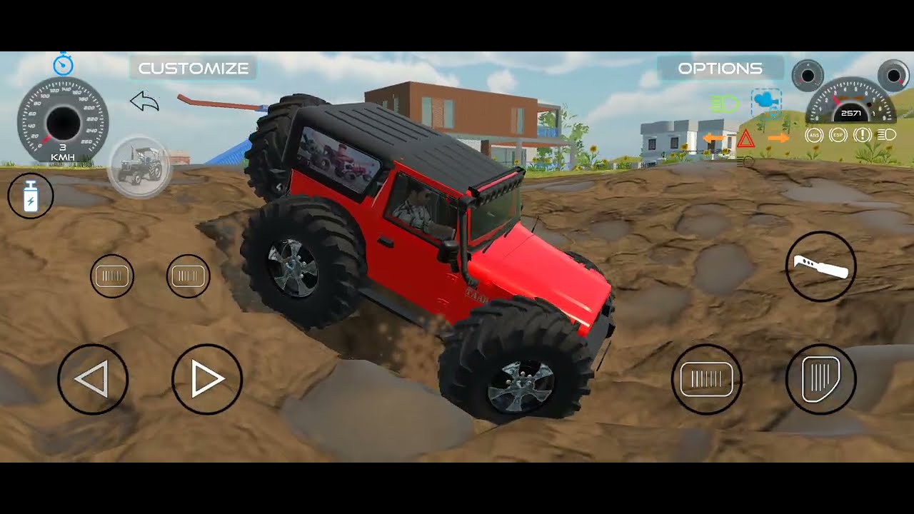 Modified Mahindra Thar stuck in an old bridge