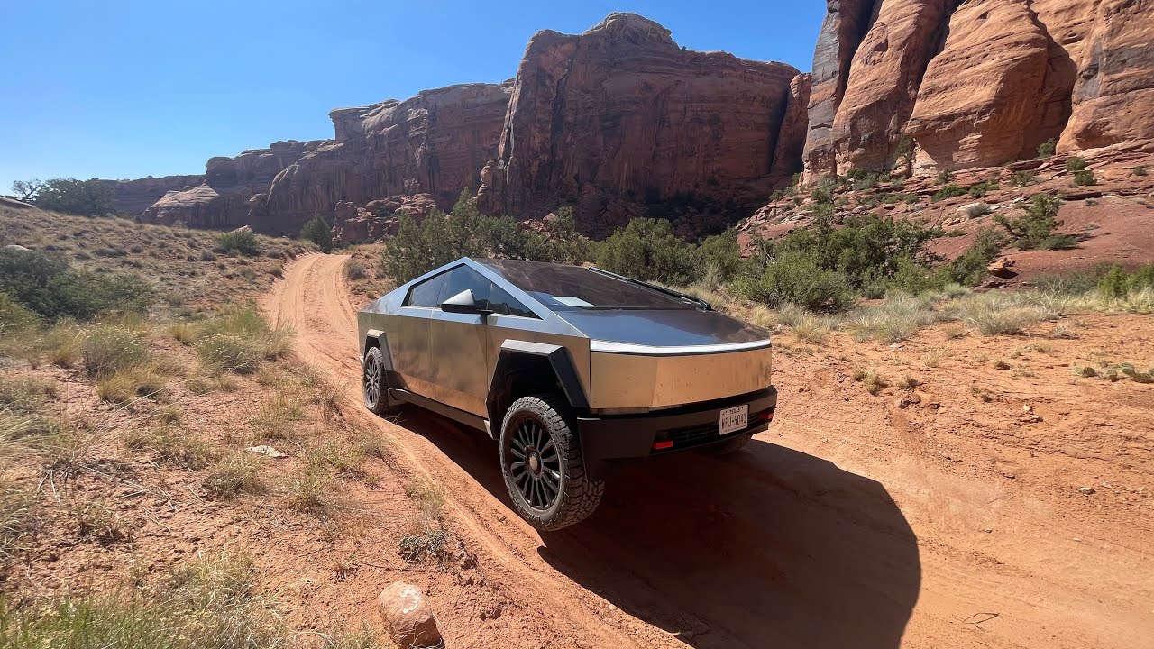 Moab Utah Tesla Cybertruck Test  Gemini Bridges Trail June 2025