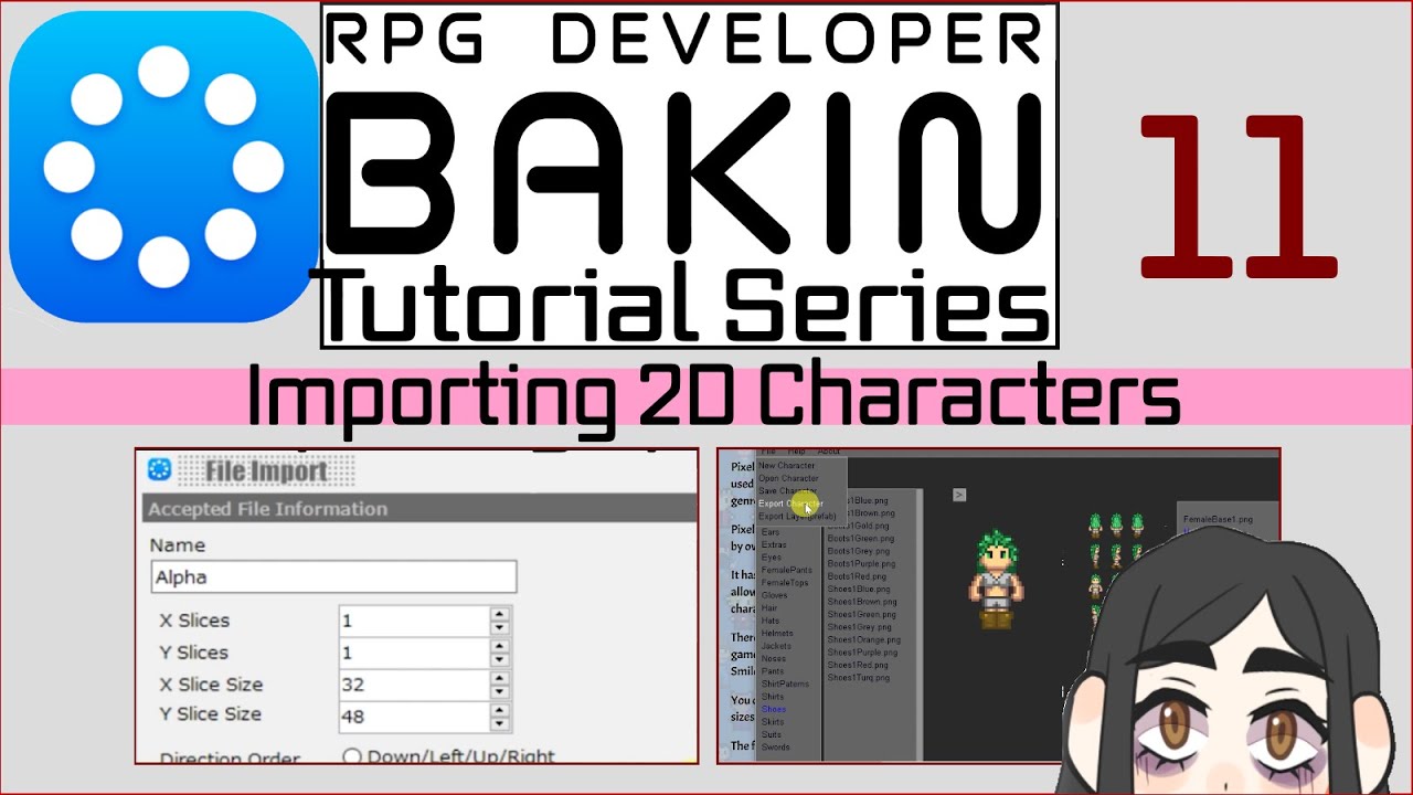 Начало работы в RPG Developer BAKIN: импорт 2D-моделей персонажей.