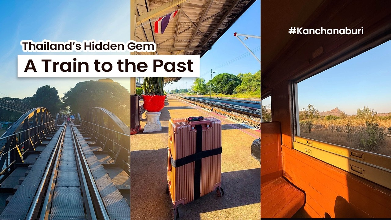 The beauty of Kanchanaburi ❤️ The quiet part of Thailand | Scenic train rides and river views