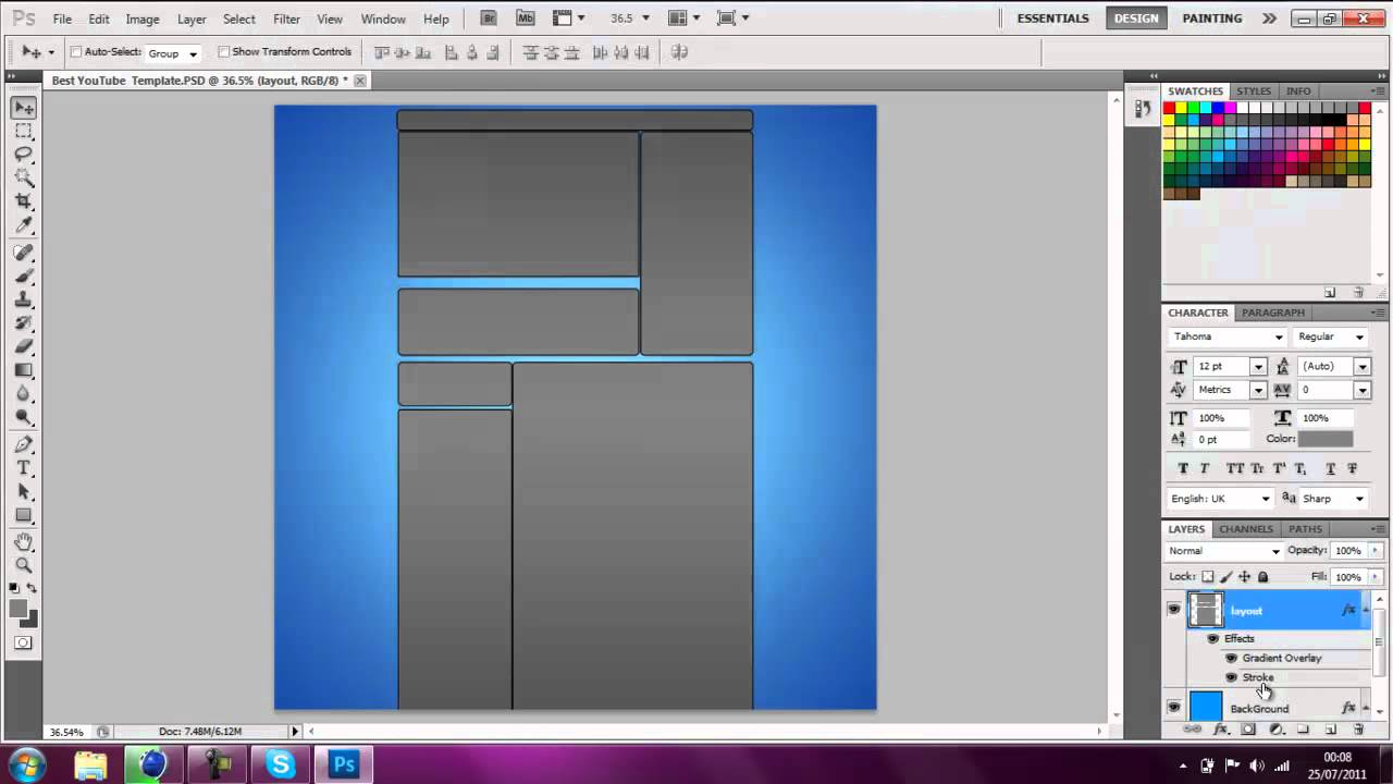 New YouTube Background speedart