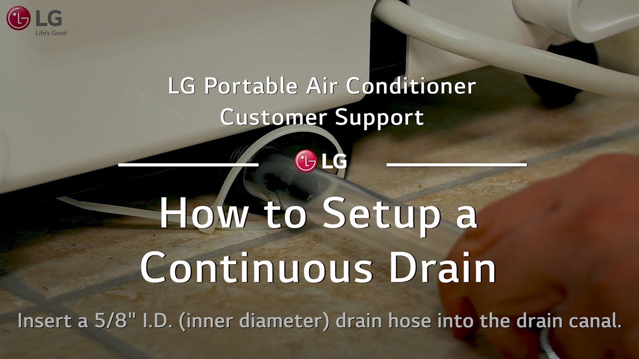 Портативный кондиционер LG &mdash; как настроить непрерывный слив