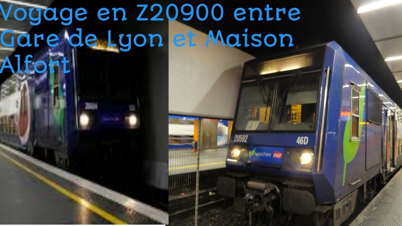 RER D VOYAGE EN Z20900 IDFM ENTRE GARE DE LYON ET MAISON ALFORT.
