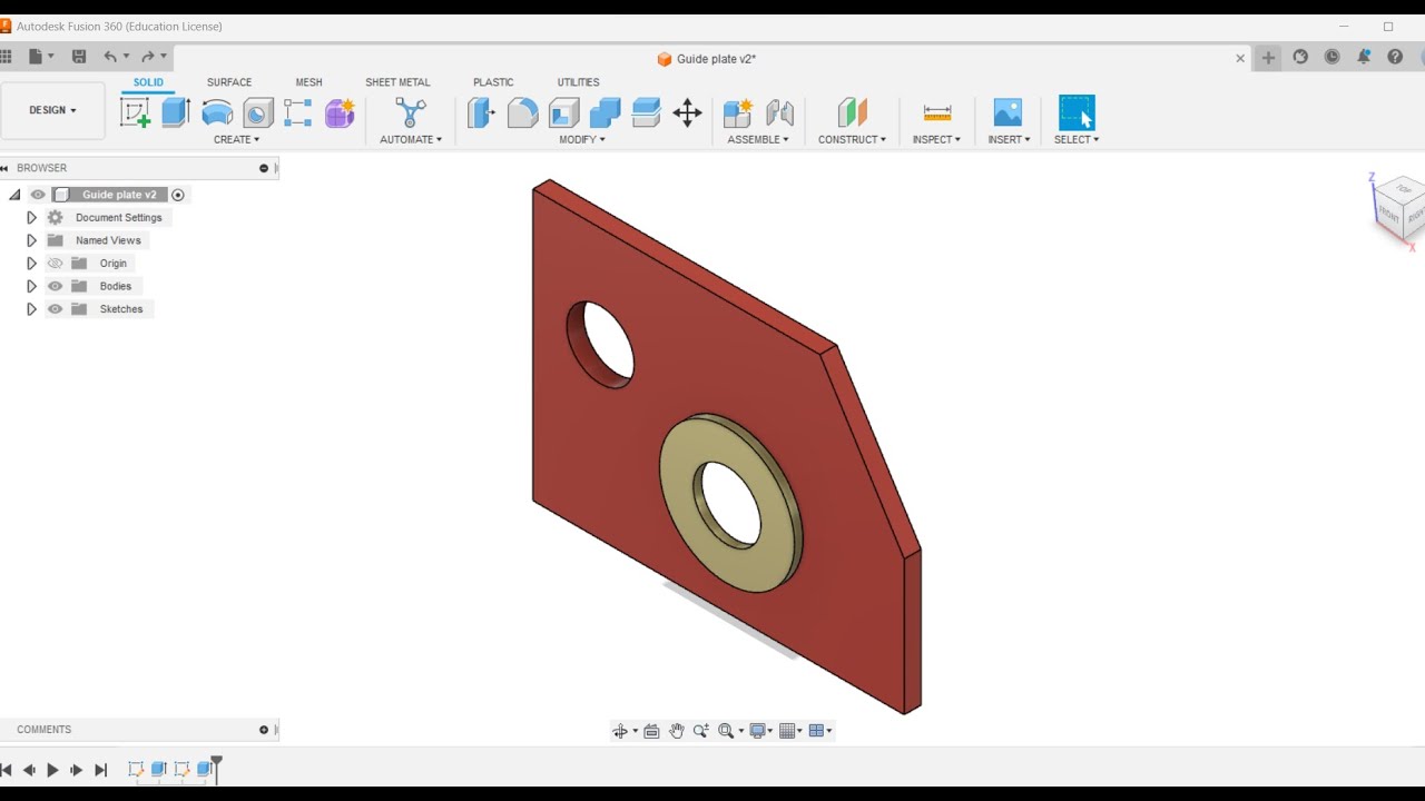 Guide Plate  Tutorial - Autodesk Fusion 360