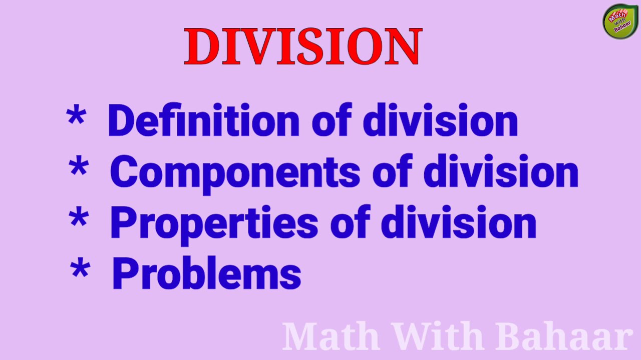Basic division for kids | Basic division rules | 3 digits divide | Basic math for kids | Properties