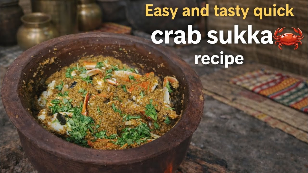Easy and tasty quick Mangalore style ಏಡಿ ಸುಕ್ಕ /crab sukka 🦀receipe #mangalorestyle receipes