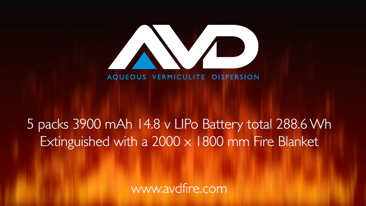 Using an AVD Fire Blanket on a Lithium Ion battery pack