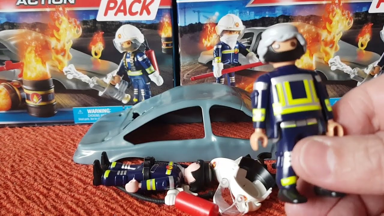 Unboxing Playmobil City Action Starter Pack 70907. Simulacro de Incendio. Bomberos.