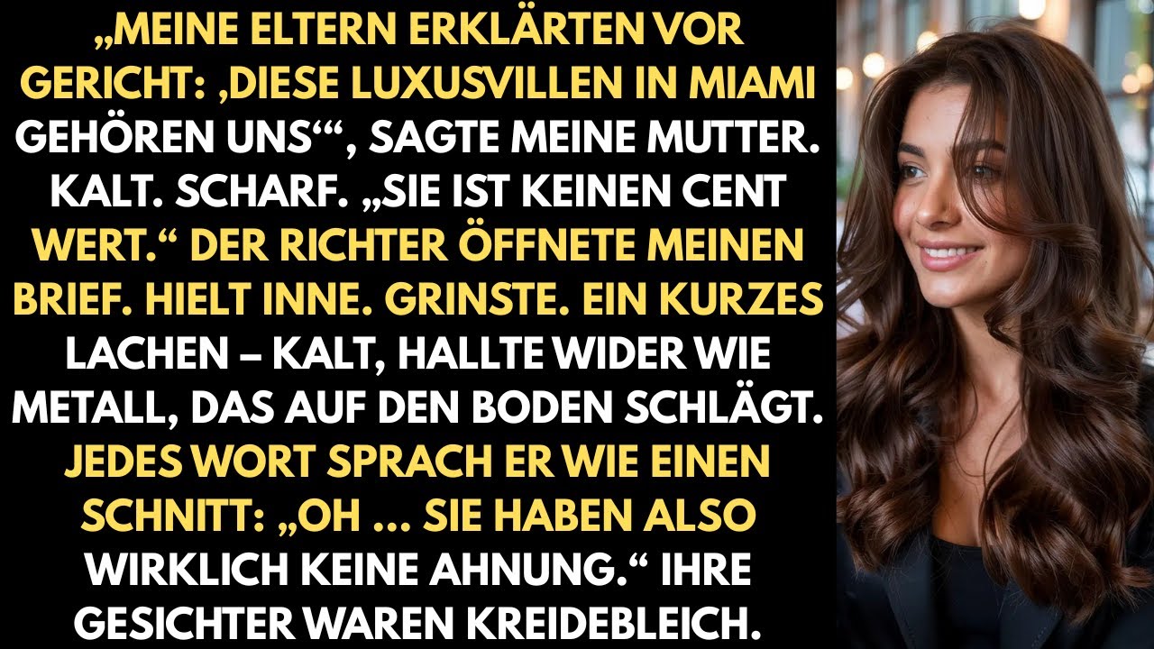 Vor Gericht erklärten meine Eltern: „Diese Luxusvillen in Miami gehören uns“, bis der Richter den