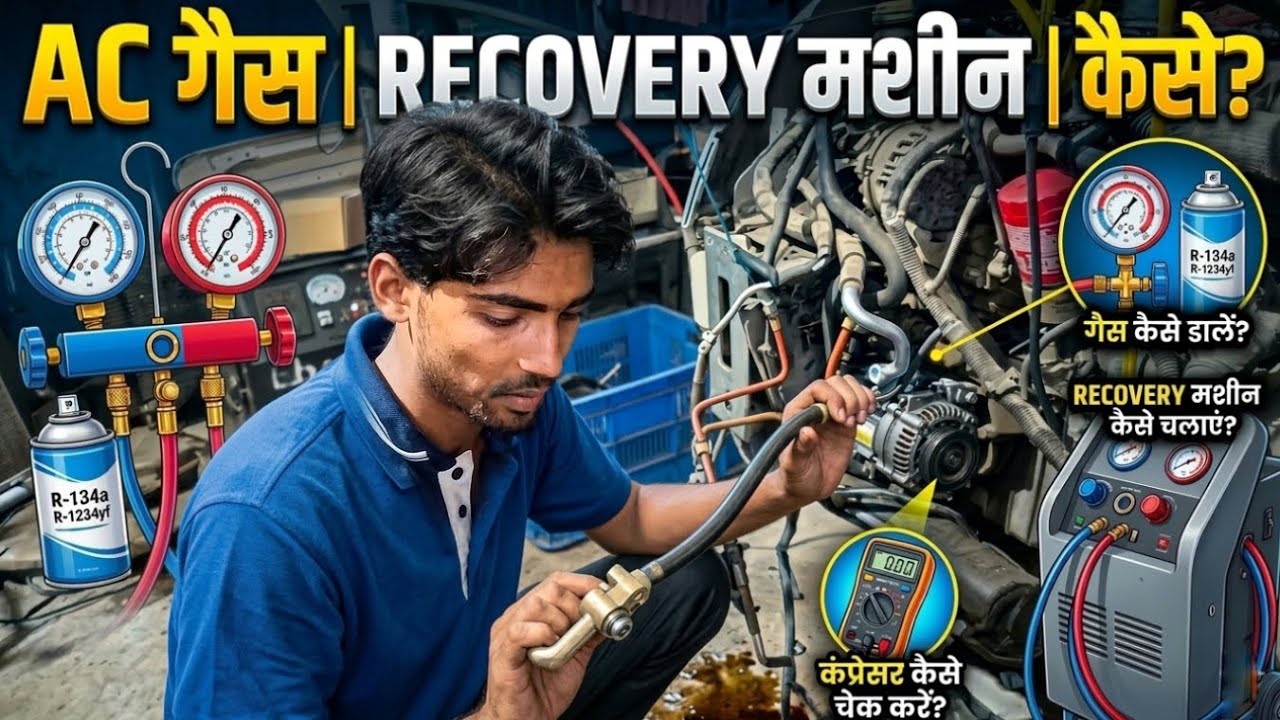 Car AC Gas Filling & Recovery Machine: स्टेप-बाय-स्टेप गाइड (2026 New Method) ❄️