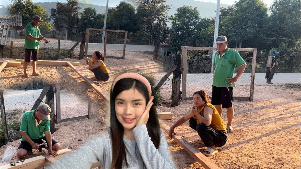 กำลังปรึกษาหารือกันว่าจะเอาอะไรมุงหลังคากระตูบกระเบื้องหรือหญ้าดี วันนี้มีคนถูกรางวัลด้วยแหละ🤣🤣