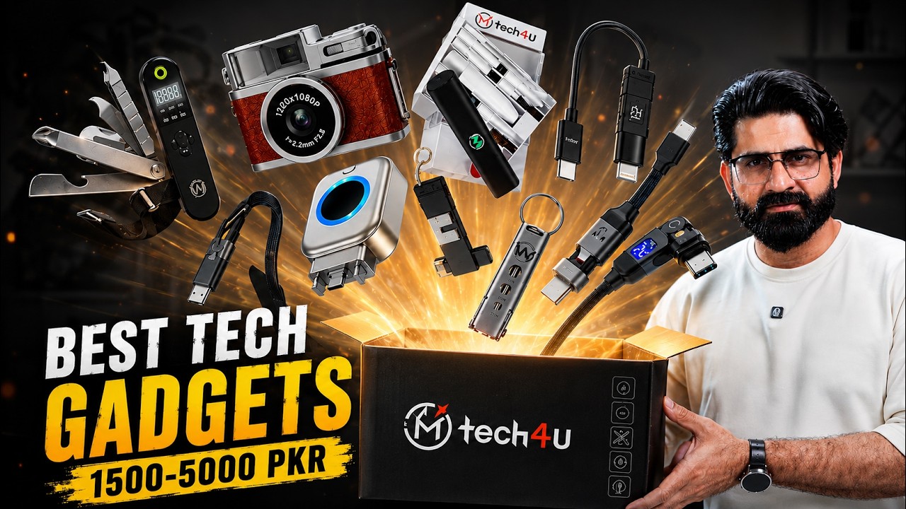 Best Tech Gadgets under 1500/- to 5000/- in Pakistan⚡August! Ai Charger,240W Cables,Retro Cam & More