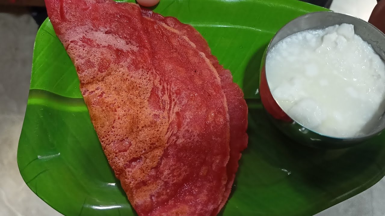 #Beetroot Rava Dosa recipe
