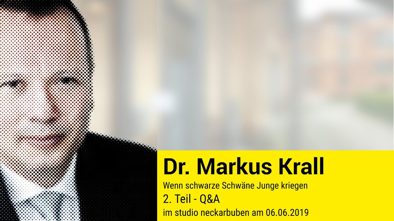 Dr. Markus Krall im Studio neckarbuben - Q&A