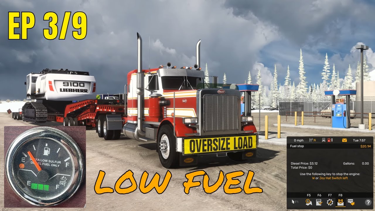 Peterbilt 359 (Straight Piped CAT 3408 V8) Lowboy Trailer Mod | American Truck Simulator 1.54