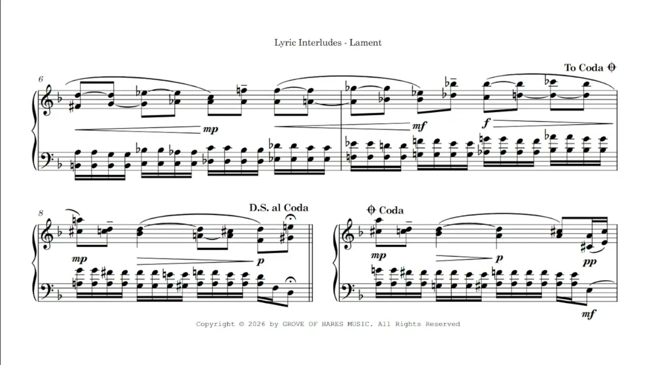 Evan Hargrave - Lyric Interludes for Piano