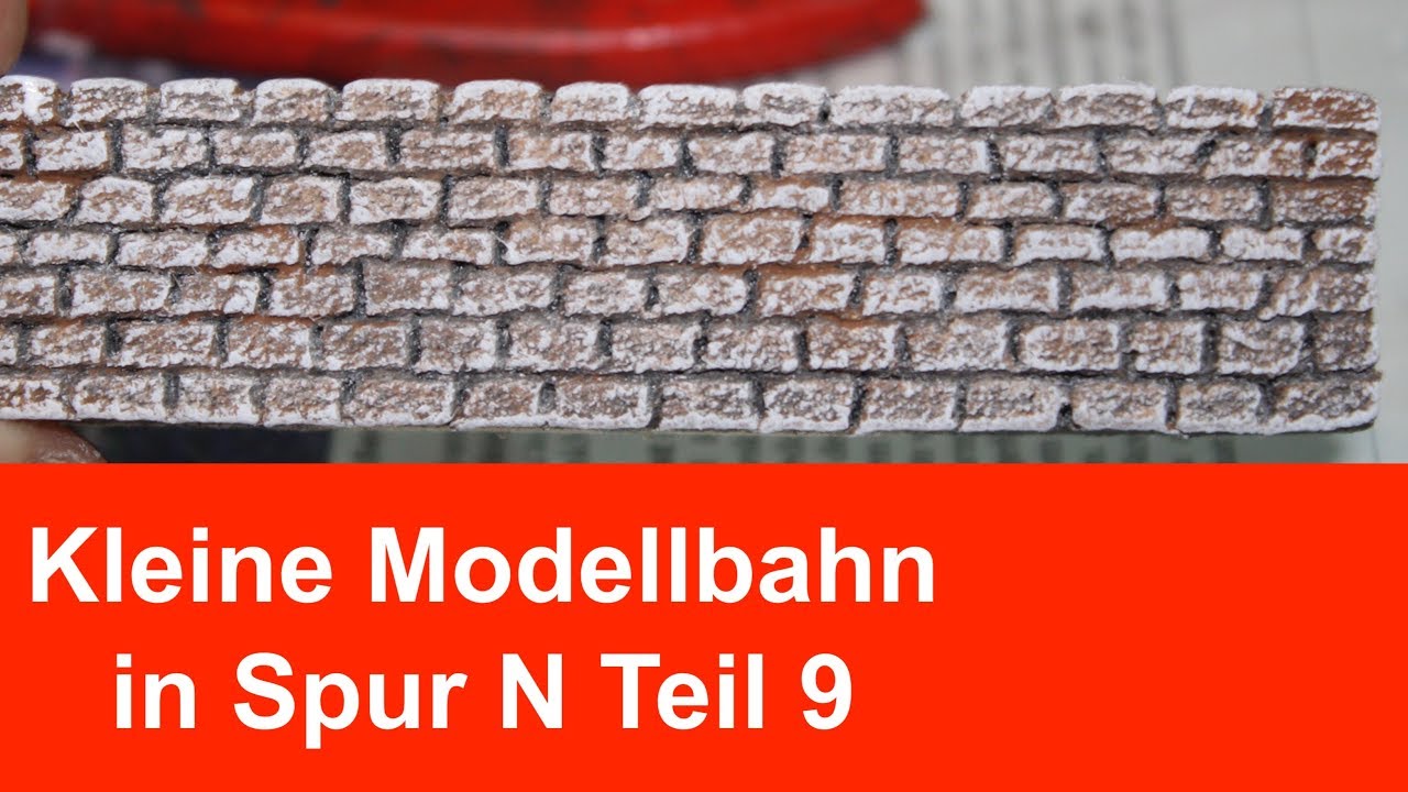 # Modellbahn   Mauer aus Styrodur selber bauen # Leichte Alternative zu Gipsmauern aus Silikonformen