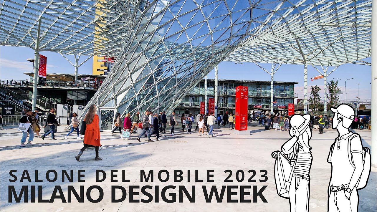 4K Неделя дизайна в Милане 2023: Salone del Mobile - Fiera Milano Walk