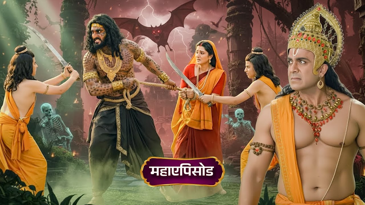 सीता माता संकट में! | शैतान के चंगुल से लव-कुश और हनुमान ने किया उद्धार | Shrimad RamayaN #ram