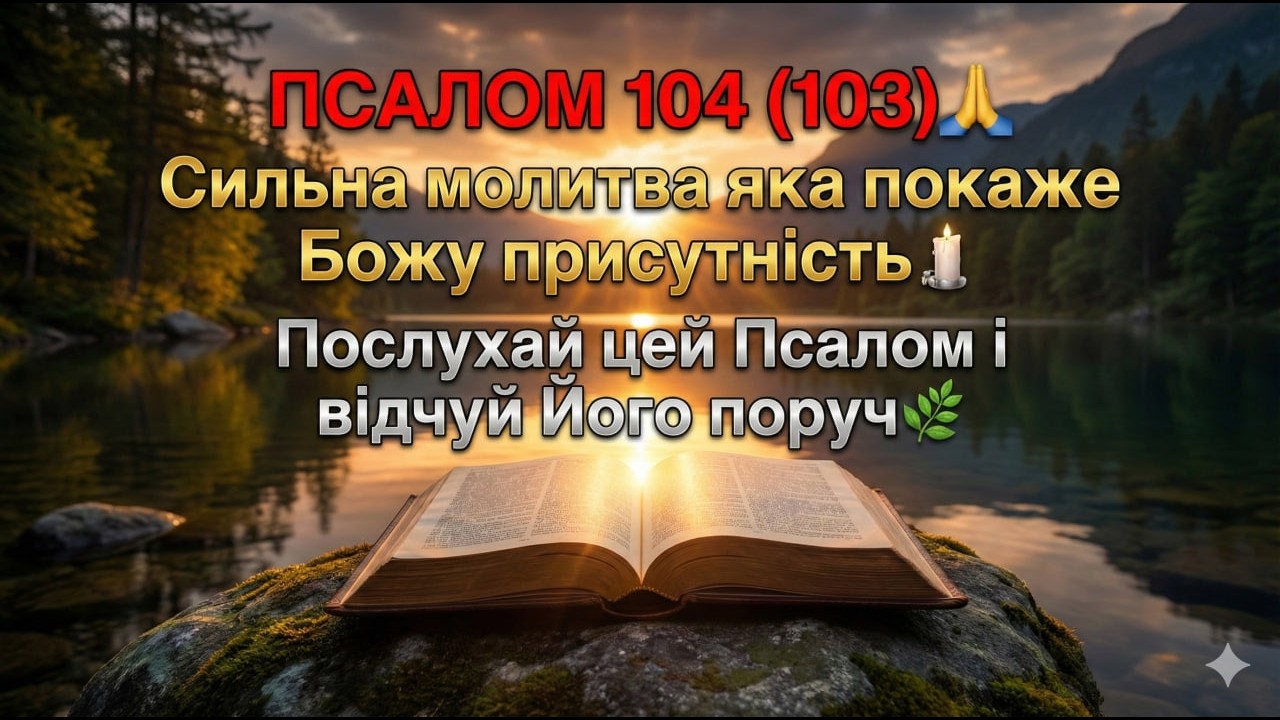 ПСАЛОМ 104🙏 Сильна молитва яка покаже Божу присутність🕯Послухай цей Псалом і відчуй Його поруч 🌿