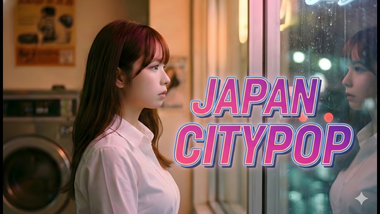 Watching the City at 2 AM: Citypop & Laundromat Ambiance | 1Hr Focus & Relax