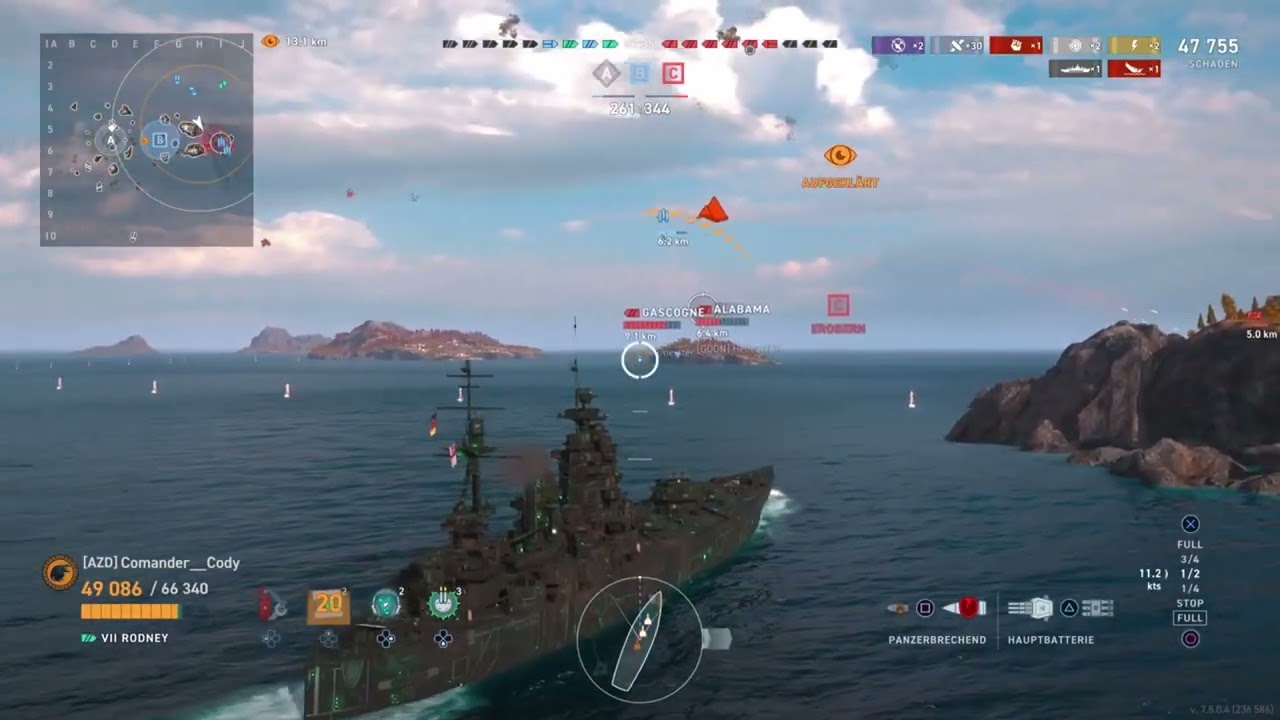 Rodney zerlegt die Gegner in Stücke  Let´s play World of Warships Legends