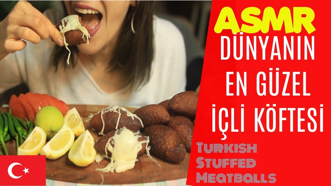 Türkçe ASMR  | Dünyanın En Güzel İçli Köftesi| Turkish Stuffed Meatballs | 박제 미트볼 ASMR 먹방
