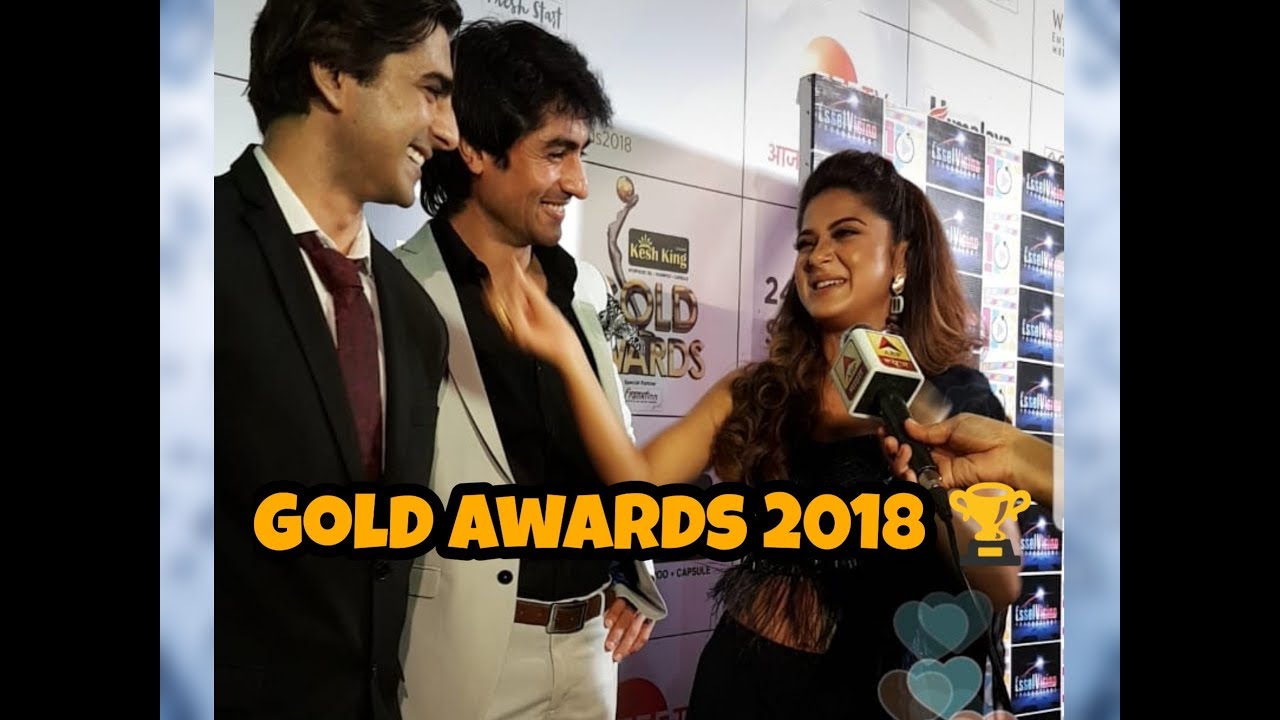 Gold Awards 2018 Jennifer Winget & Harshad Chopda From Bepanaah Colors TV