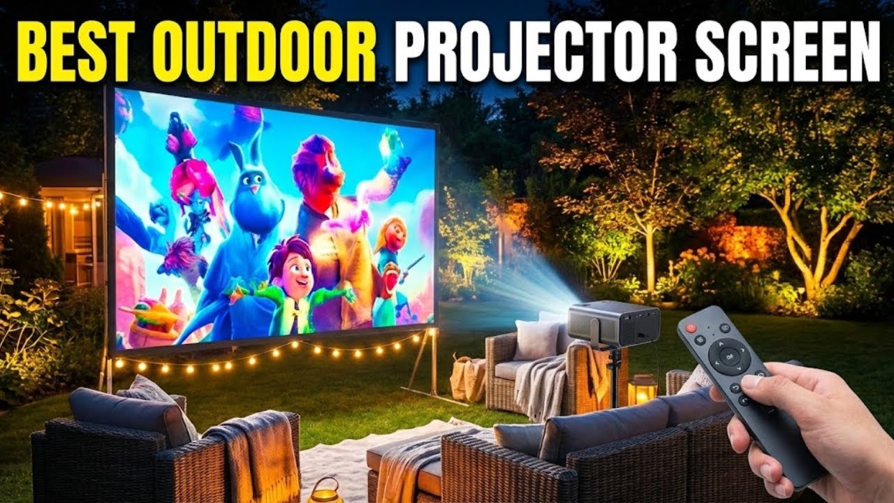 ▶️ Best Outdoor Projector Screen? Top 5 Picks for Movie Nights!