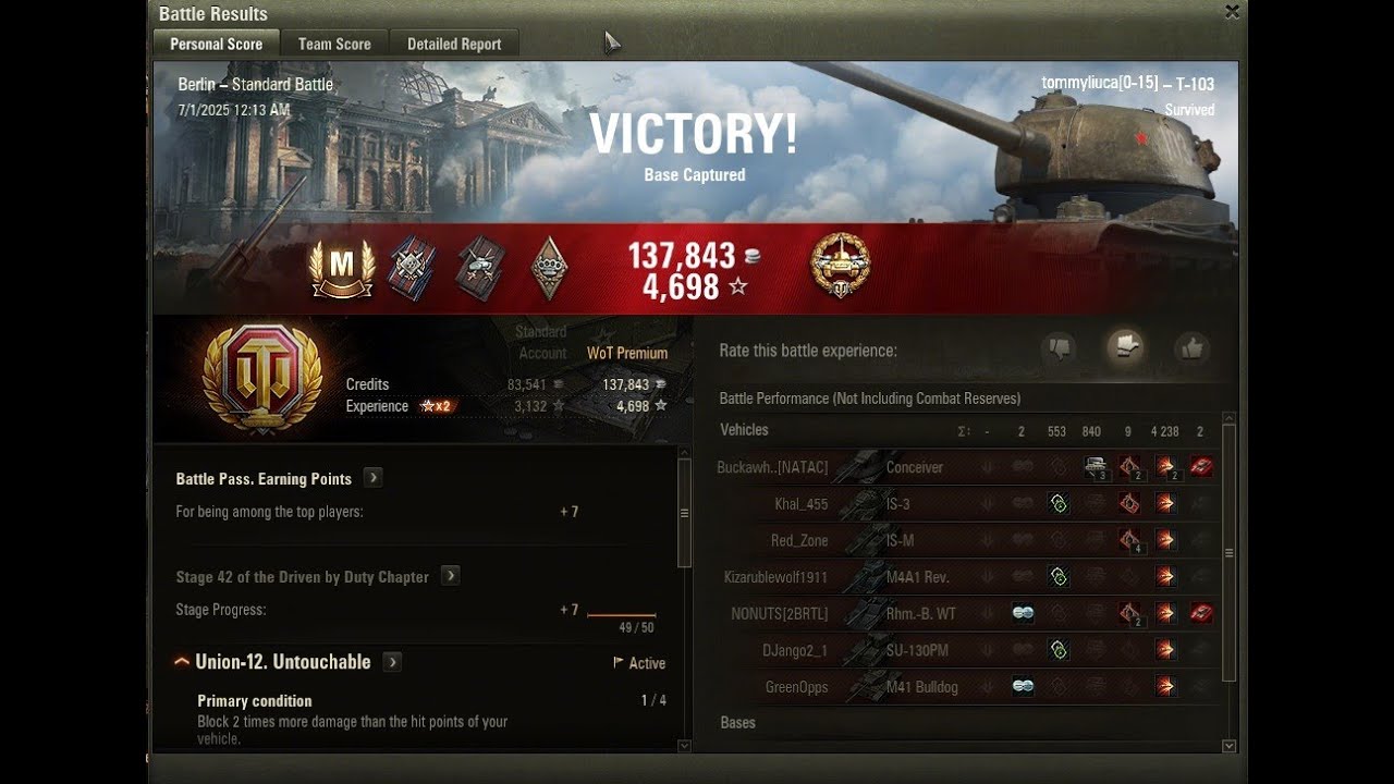 World of Tanks , T-103,USSR TD , High caliber, Ace tanker battle.