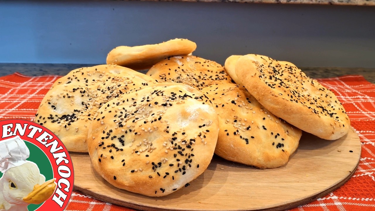 Kleine Pide-Fladenbrote selber machen - Türkisches Dönerbrot