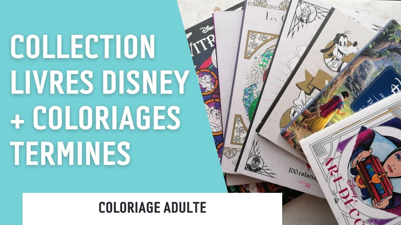 PRESENTATION | Ma collection de livres de coloriage Disney + mes colos terminés (adulte)