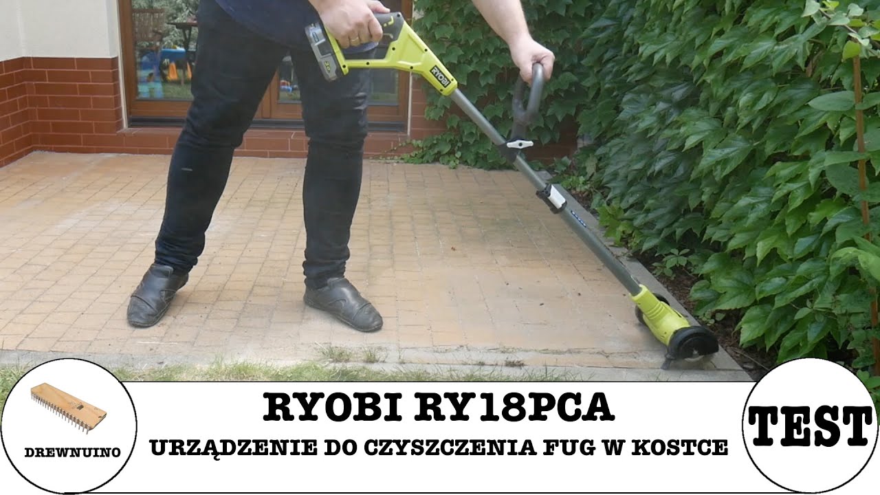 #078 Ryobi RY18PCA - prezentacja i test urządzenia do czyszczenia fug w kostce brukowej