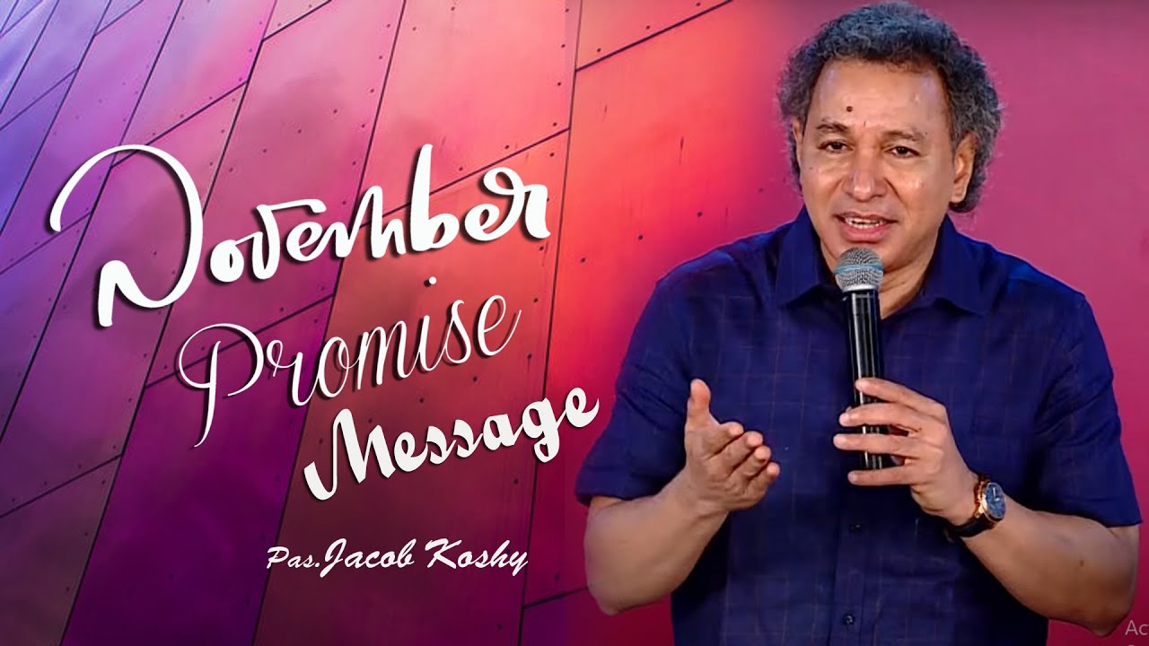 November Promise Message | Pr Jacob Koshy | Tamil Christian Message