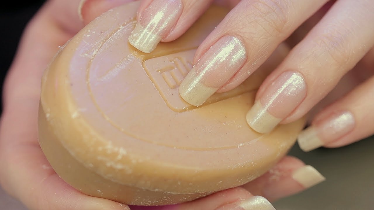 [ASMR] Soap Scratching with Natural Nails (NO TALKING)