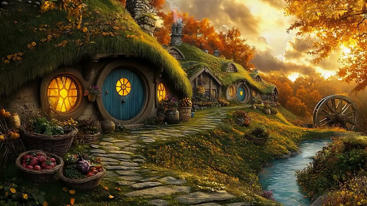 Serenity Hobbit Village 🍂Peaceful Stream and Natural Space for Deep Relaxation