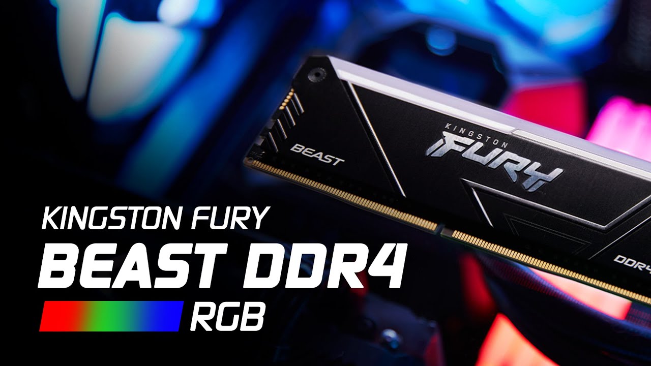 Mem&oacute;ria Kingston FURY Beast DDR4 com RGB