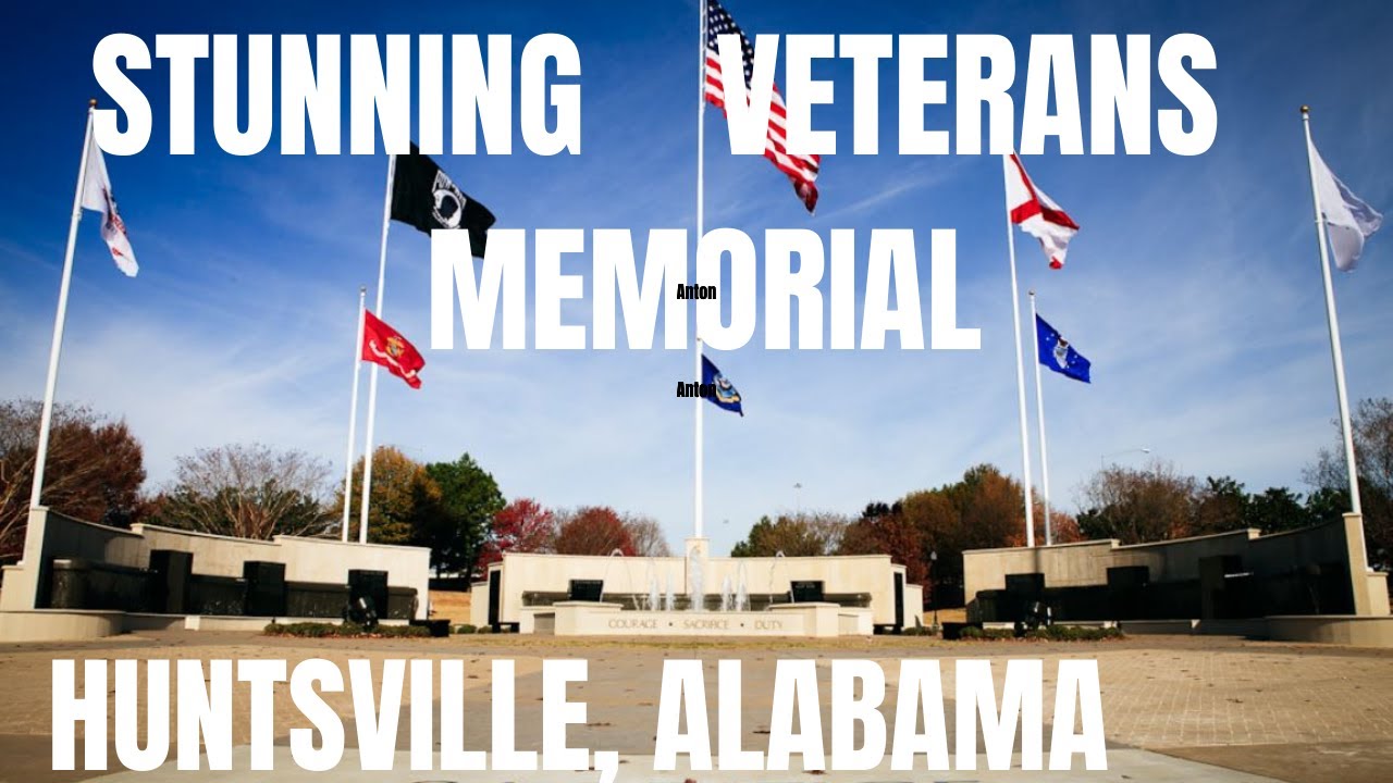 Stunning Veterans Memorial in Huntsville, AL 🇺🇸 | Peaceful Fountains & Patriotic Tribute