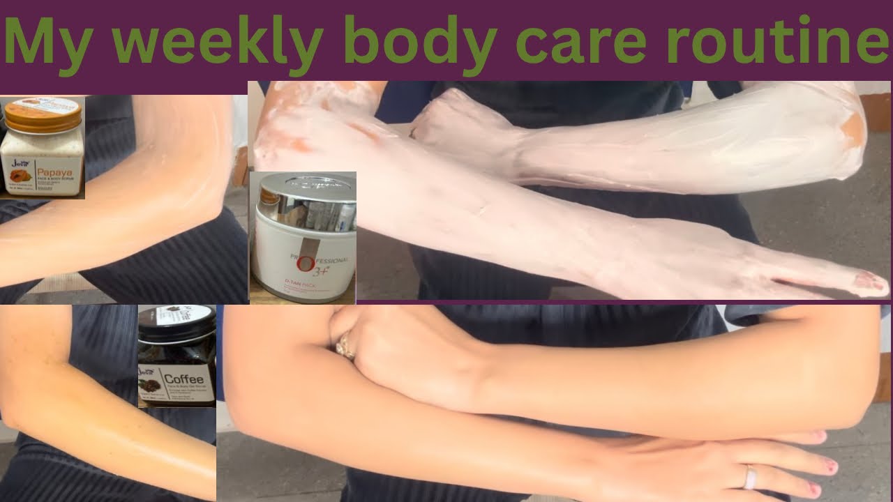 My weekly body care routine \jeva face&body scrub /o3+ d-ten pack\best scrub&pack for ten skin
