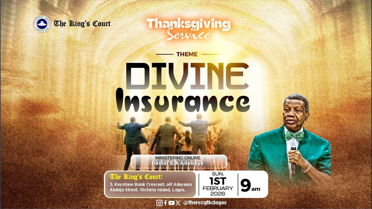 THANKSGIVING SERVICE WTH PASTOR E.A ADEBOYE || FIRST SUNDAY SERVICE || 1ST FEBRUARY 2026