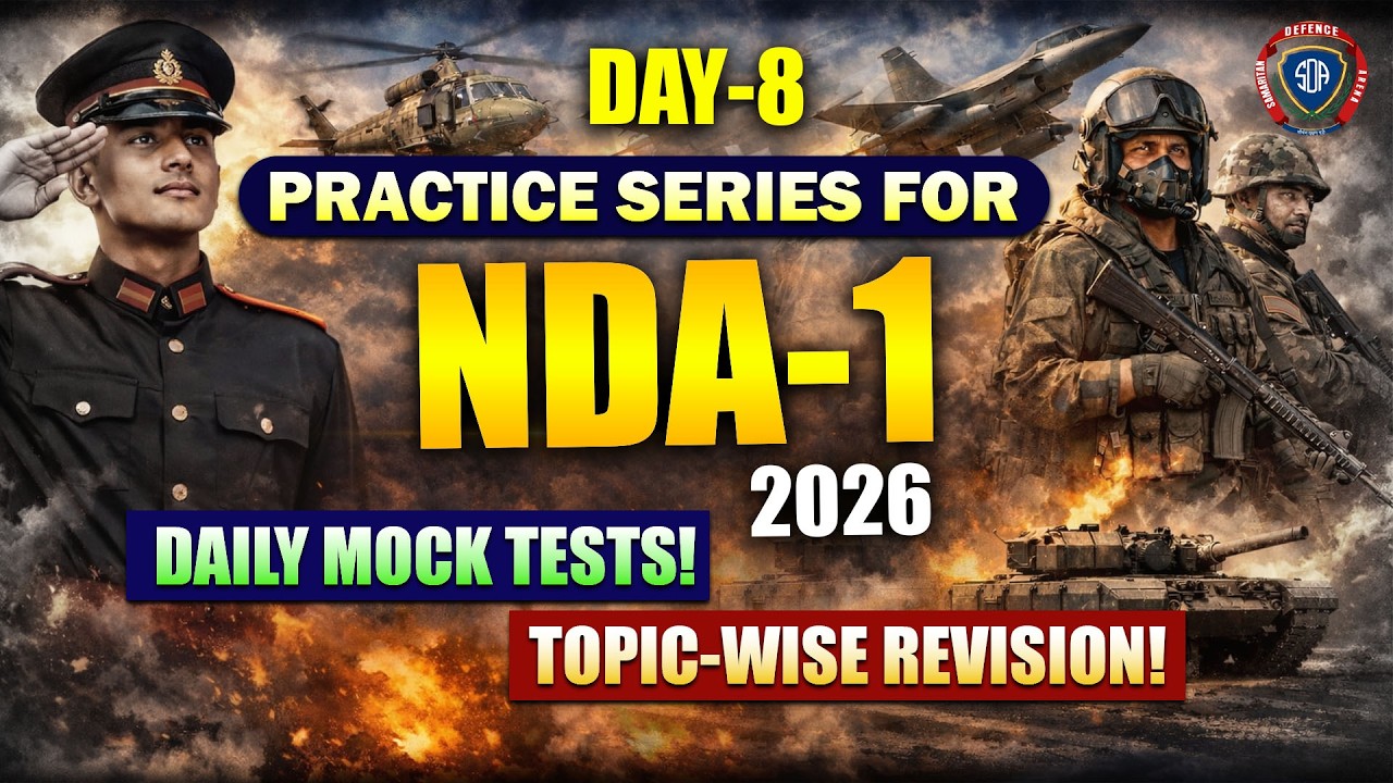 NDA 1 2026 PYQ Marathon 🔴 Live | Previous Year Questions with Solution | NDA Exam Preparation