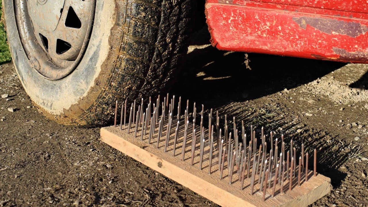 EXPERIMENT CAR VS 150 NAILS (what happened)