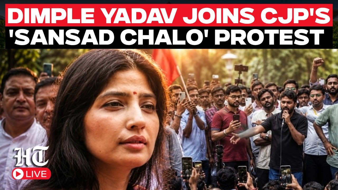 CJP Protest LIVE | Live From Jantar Mantar | Dimple Yadav&rsquo;s Big Allegation On Delhi Police | Sansad