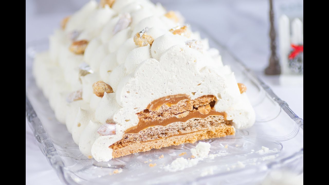 Recette de Bûche pirouette cacahuètes