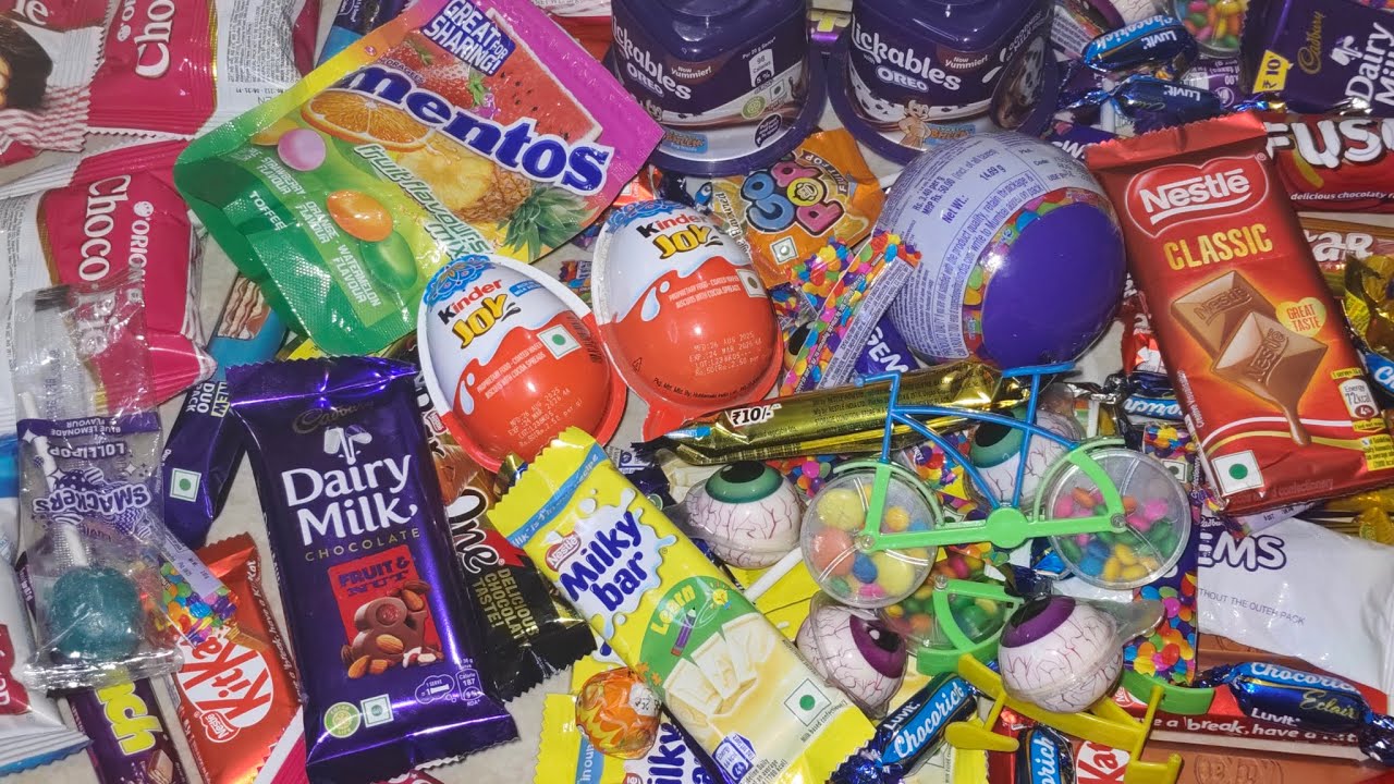 Lot's of Candies , chocolate opening video 
