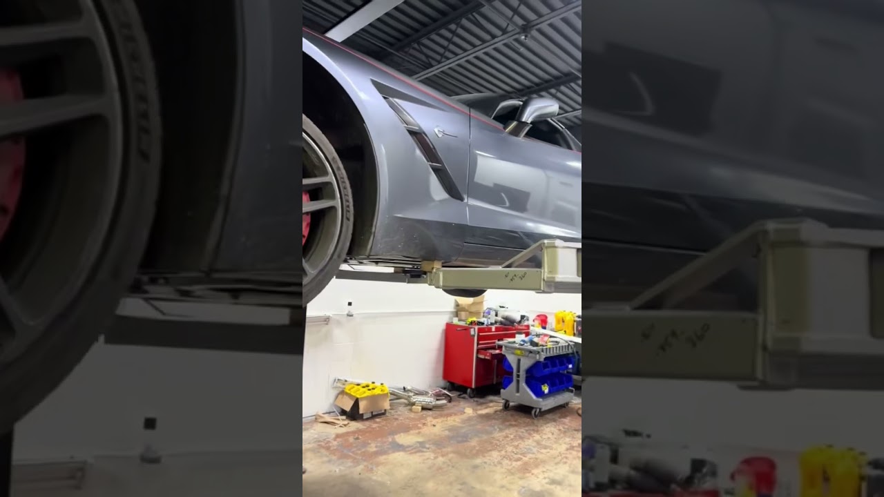 Huge oil leak - Procharged Corvette!! ​⁠#corvette #c7stingray #chevrolet #fast